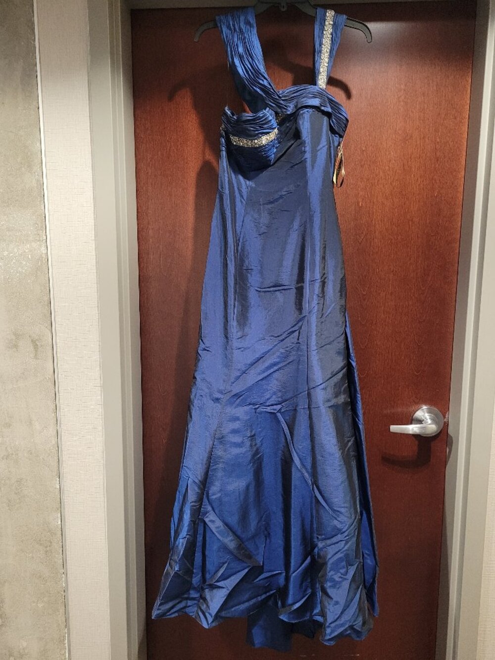 Precious Formals 47304 Size 8 Blue Prom Dress